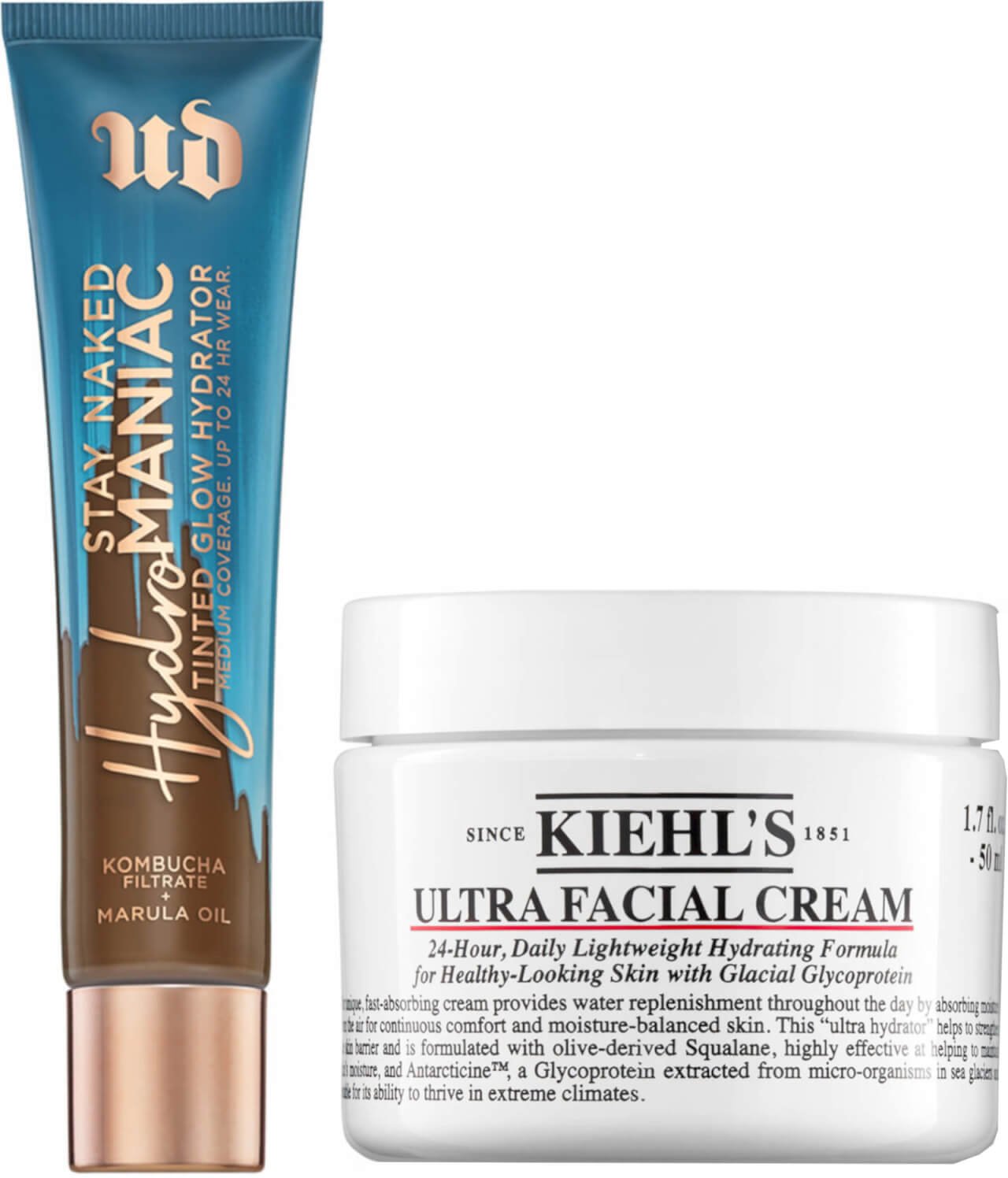 Urban Decay Hydromaniac Tinted Glow x Kiehl's Ultra Facial Cream 50ml Bundle (Various Shades) - 80