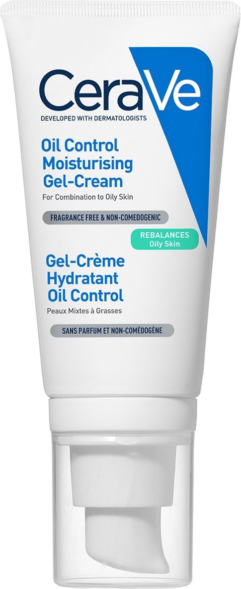CeraVe Oil Control Moisturising Gel-Cream With Oil Absorbing Technology and Ceramides for Combination and Oily Skin 52ml