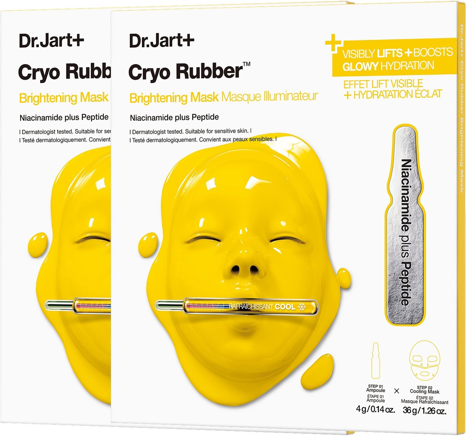 Dr.Jart+ Cryo Rubber Brightening Hydrogel Mask with Niacinamide (2 Pack)