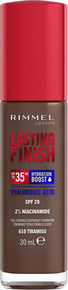 Rimmel Lasting Finish 35Hr Foundation 30ml (Various Shades) - 610 Tiramisu