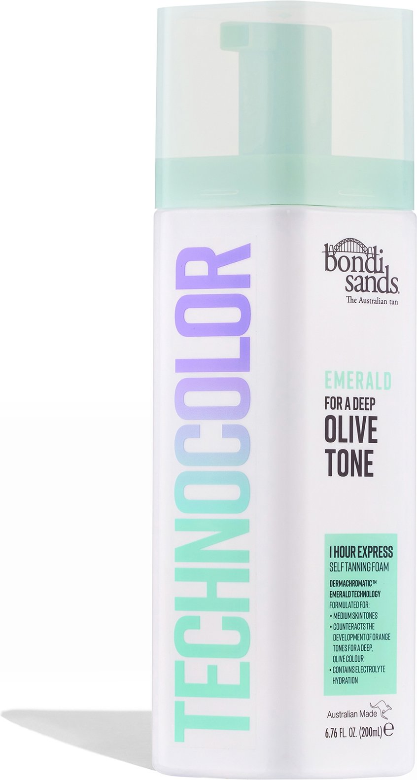 Bondi Sands Technocolor 1 Hour Express Self Tanning Foam - Emerald 200ml