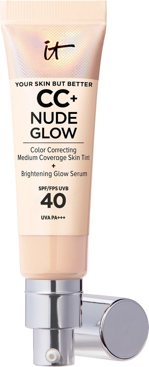 IT Cosmetics CC+ and Nude Glow Lightweight Foundation and Glow Serum with SPF40 32ml (Various Shades) - Light