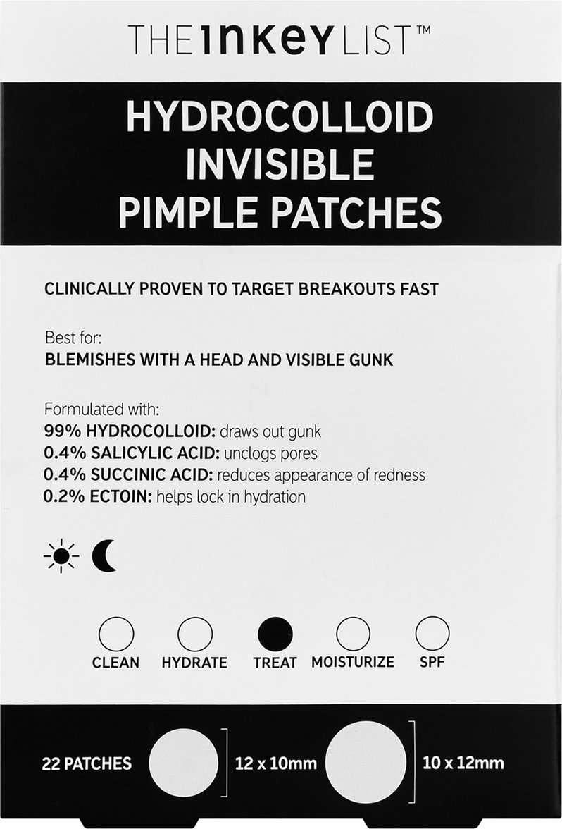 The INKEY List Hydrocolloid Invisible Pimple Patches (22 patches)