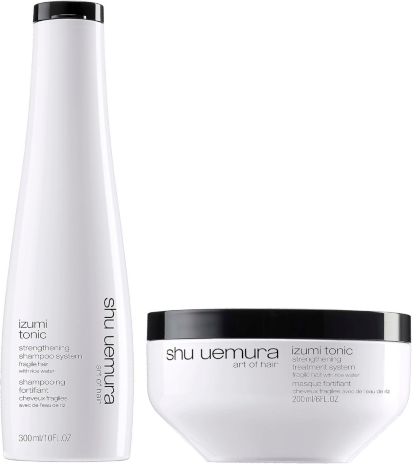 Shu Uemura Art of Hair Izumi Tonic Rice Water Shampoo and Hair Mask Routine