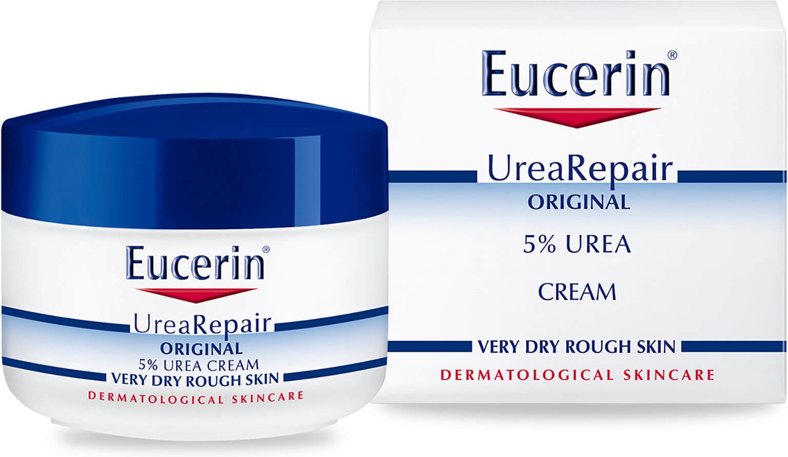 Eucerin® Dry Skin rückfettende Creme aus 5% Urea mit Laktat und Carnitin (75 ml)