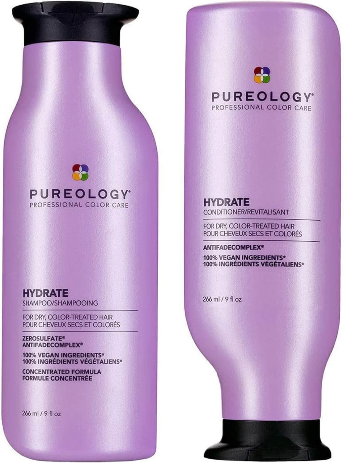 Pureology Hydrate Shampoo and Conditioner Moisturising Bundle for Dry Hair, Sulphate Free for a Gentle Cleanse