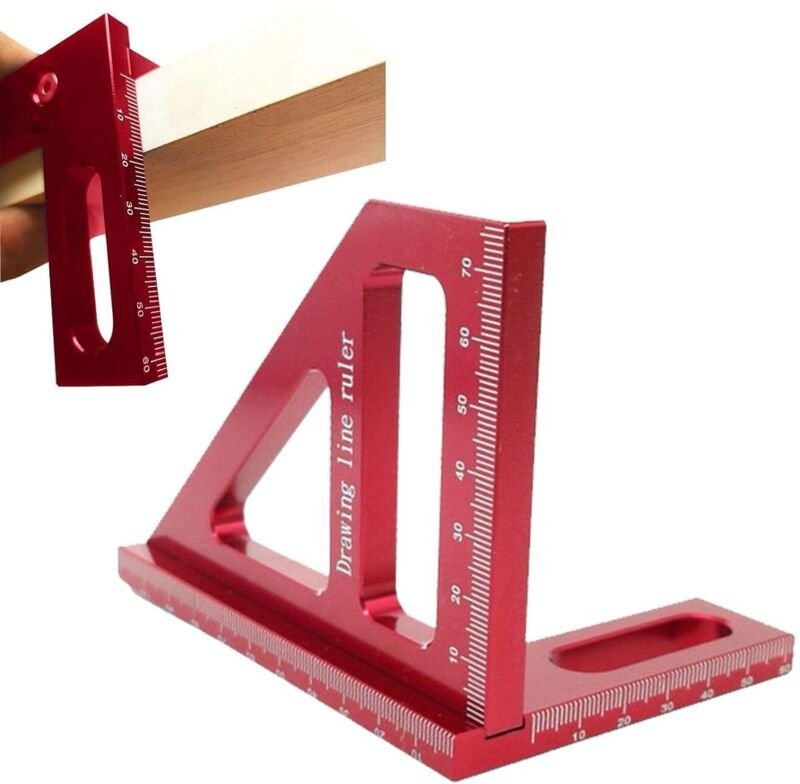 Linghhang - Lineal für die Holzbearbeitung aus Aluminiumlegierung, rechtwinkliges Werkzeug, verstellbares Zeichenlineal ...