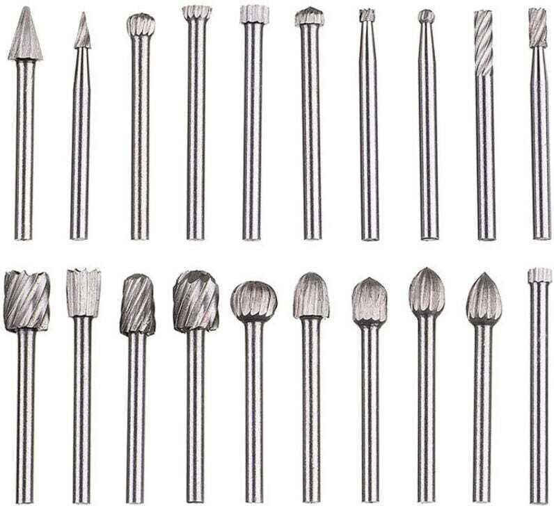 20-teilige Rotationsfeile, Hartmetallfeilensatz, HSS-Rotationsfeilenköpfe, Dremel-Rotationswerkzeug, Rotationswerkzeug m...