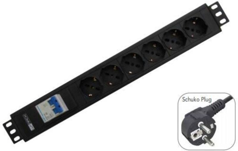 WP WPN-PDU-G02-12 Verlängerungskabel 2 m 12 AC-Ausgänge Schwarz