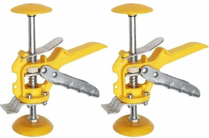 2 Stück Nivellierhilfe, Fliesen-Nivellierwerkzeug, Wandnivellierungswerkzeug, Höhenvergrößerung, Metall, PP, Wandnivelli...