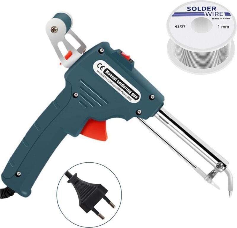 60 W automatisches elektronisches Lötpistolen-Set, Lötpistole mit Lötdraht für Elektronik, Autoreparatur, Heimwerken
