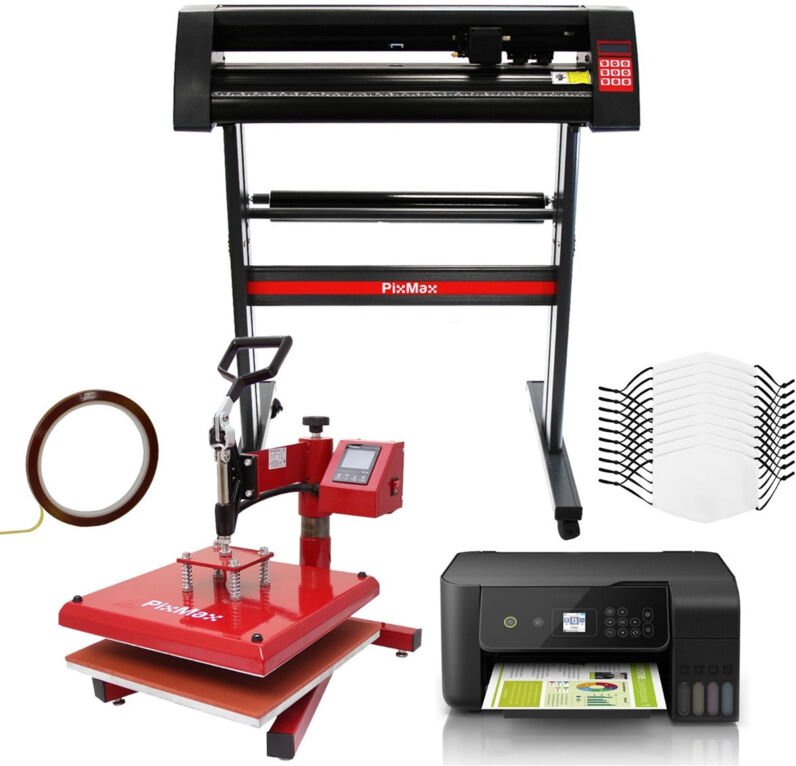 10 Gesichtsmasken, Schwingpresse, Eco Tank Drucker, Schneideplotter & Signcut