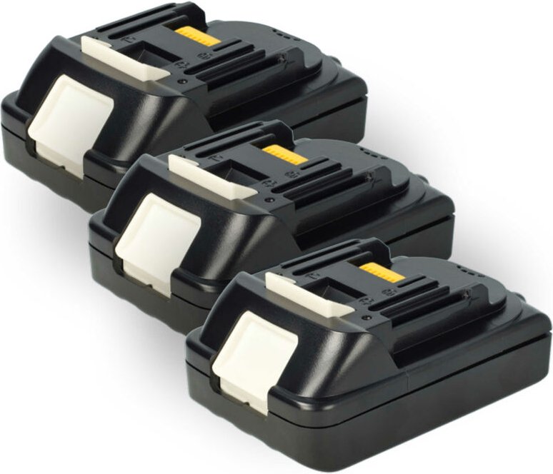 Extensilo - 3x Akku kompatibel mit Makita DJV181RTJ, DJV180, DJS161ZJ, DJV180ZJ, DJV181, DJV181RFJ Werkzeug (2500 mAh, L...