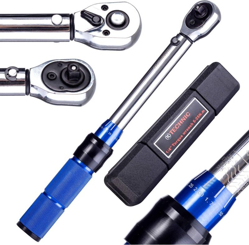 Drehmomentschlüssel 1/4 Zoll Steckschlüssel 5-25nm Mit Verriegelungsverschluss