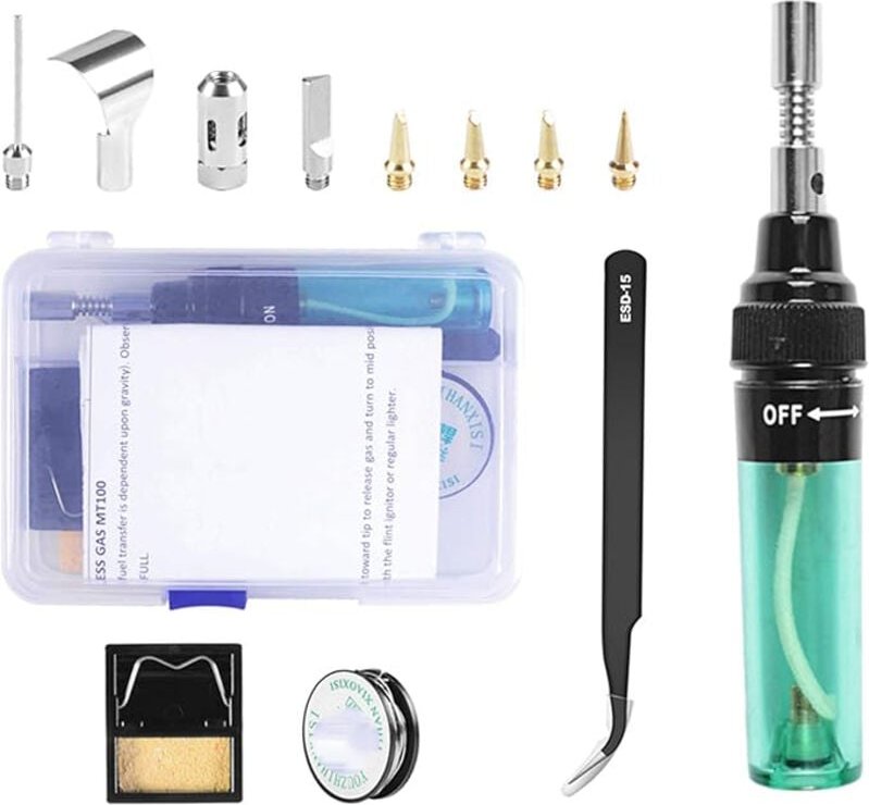 Fer à souder à gaz de type stylo pratique, fer à souder multifonctionnel, ensemble de fer à souder gonflable à gaz - Lnt...