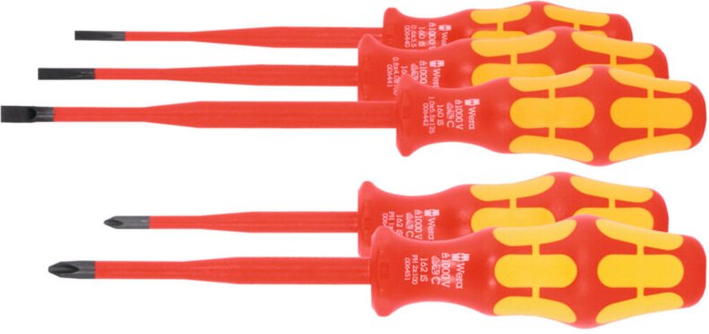 Thumbnail - Wera - Elektriker-Schraubendreher-Sortiment, vollisoliert, Schlitz und Pozidriv, 5-teilig