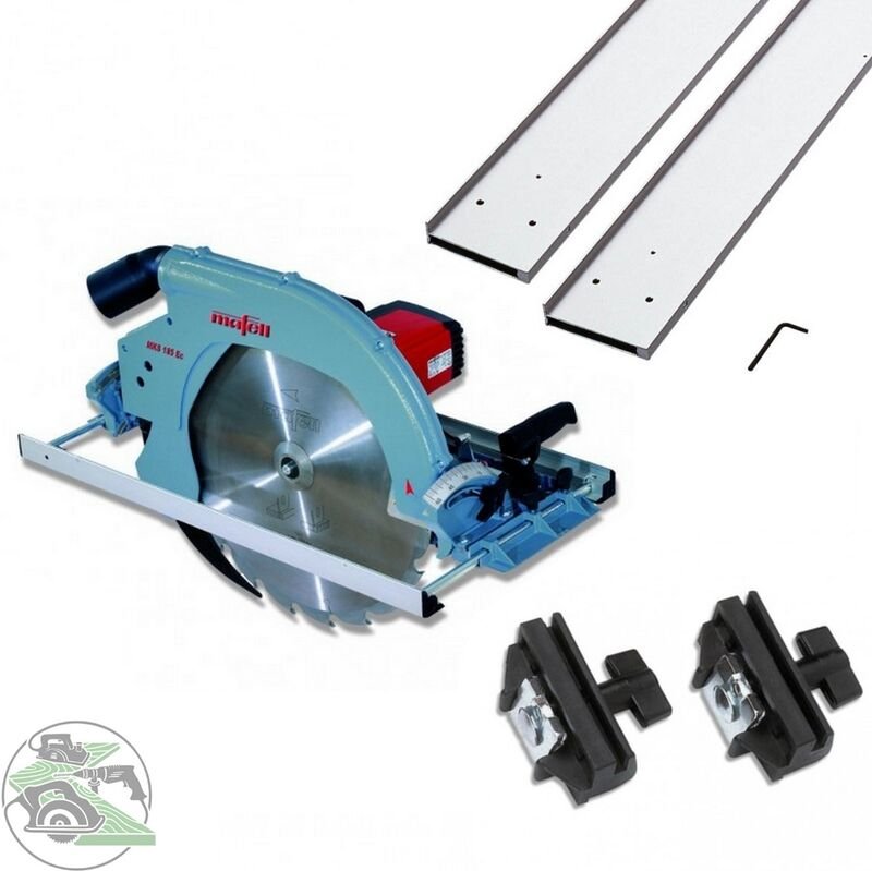 Mafell Handkreissäge MKS 185 Ec + Führungsschiene 3m, 2-teilig + Adapterpaar