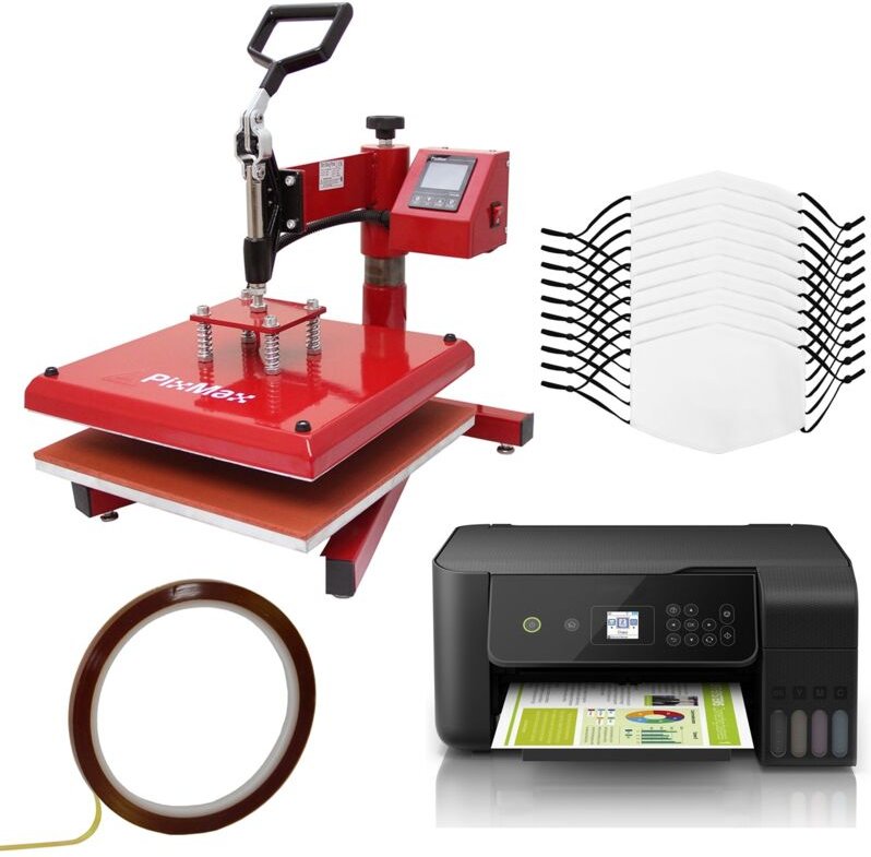 10 Sublimations Masken für den Sublimationsdruck blanko, Schwingpresse & Eco Tank Drucker Mund-Nasenschutz Transferpress...