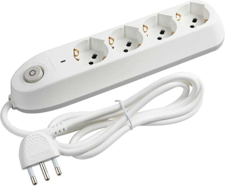 bticino Poker Verlängerungskabel 1,5 m 4 AC-Ausgänge Drinnen Weiß