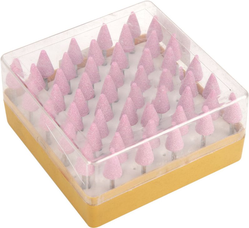 TIKATARER Schleifbohrer, 50-teilig, 3 x 12 mm Köpfe und 3 mm Schäfte, Zubehör für Rotationswerkzeuge aus Chrom-Korund PA...