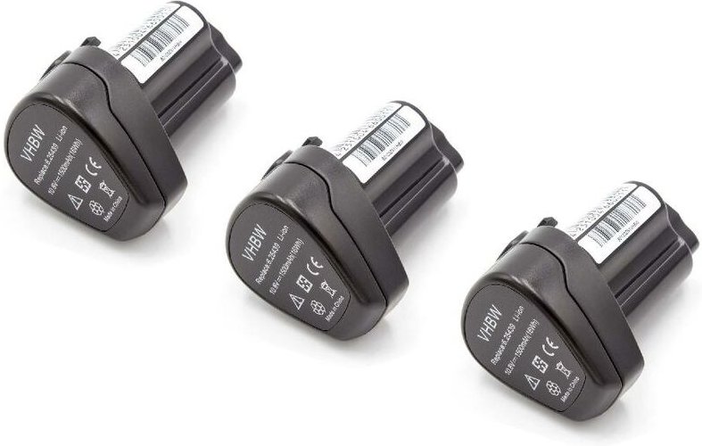 3x Akku kompatibel mit Metabo Combo Set 2.1 10.8 v Quick Pro, Combo Set 2.2 10.8 v Quick Pro Werkzeug (1500 mAh, Li-Ion,...