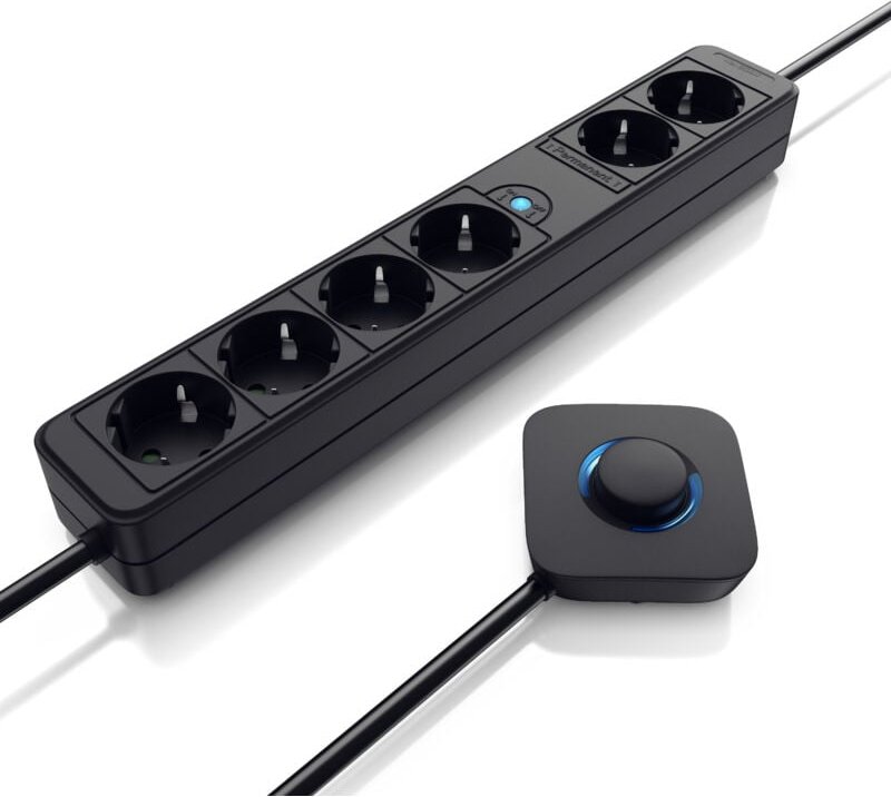 Steckdosenleiste Mehrfachsteckdose Steckerleiste 3500W, 6-fach - Arendo