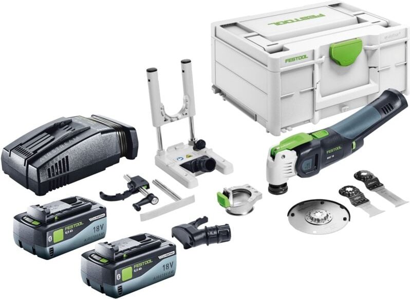 Vecturo osc 18 E-Basic Set Akku Oszillierer 18 v Starlock Max Brushless + 2x Akku 8,0 Ah + Schnellladegerät + Systainer ...