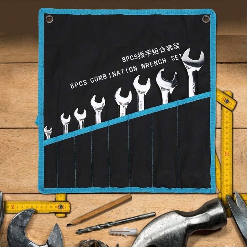 9-teiliges Doppelmaulschlüssel-Set, Fahrradzubehör aus verschiedenen Materialien, Stahl 45, für Heimwerkerarbeiten, Maul...