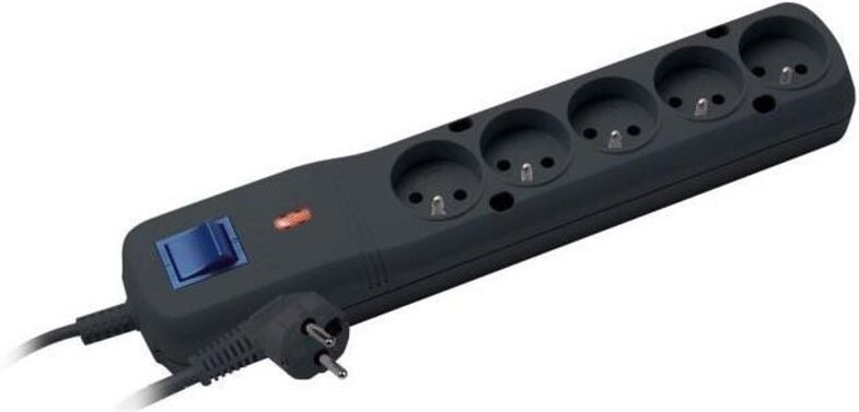 Lestar LF-530WA 5+ 5m schwarze Steckdosenleiste