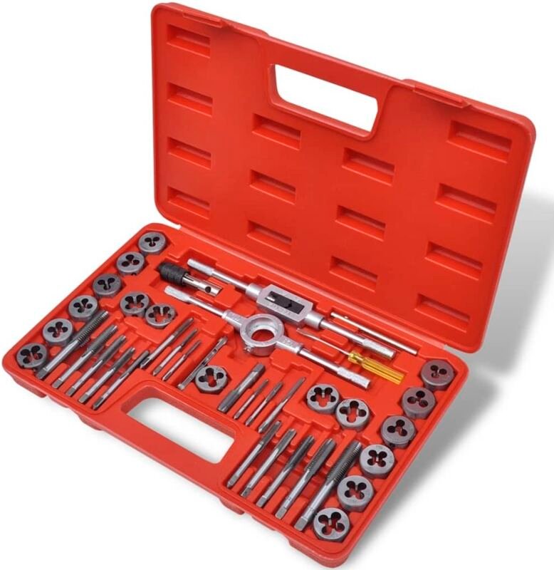 40-tlg. Gewindebohrer und Schneideisen Set vidaXL