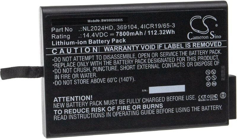 Akku Ersatz für Philips 1082662, 369104, 369106, 453561490851, 453561731921C für Medizintechnik (7800mAh, 14,4V, Li-Ion)...