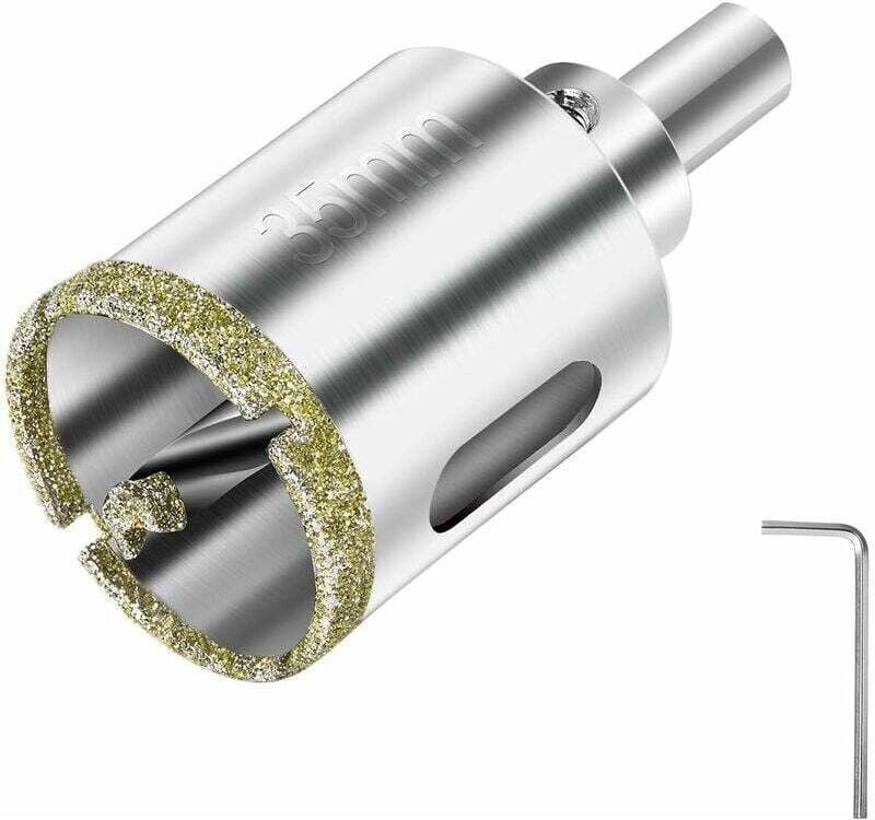 Thumbnail - CHOYCLIT Diamant-Lochsäge, 35 mm, Diamantbohrer mit Mittelführung, Bohrer, Fliesenlochsäge mit Diamant-Oberflächenbeschi...