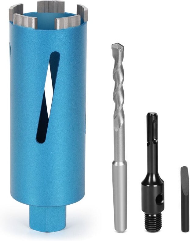 M22 Diamantbohrkrone Kernbohrer für Kernbohrgerät mit Turbo, inkl. SDS-Plus, Ø 68mm, Gesamtlänge 200 mm, Nass Trocken Do...