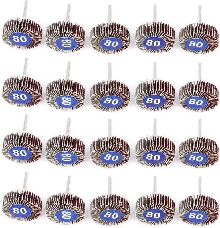 Lamellenschleifscheiben, 20-teiliges Set (32 x 10 x 3,2 mm) für elektrische Rotationswerkzeuge