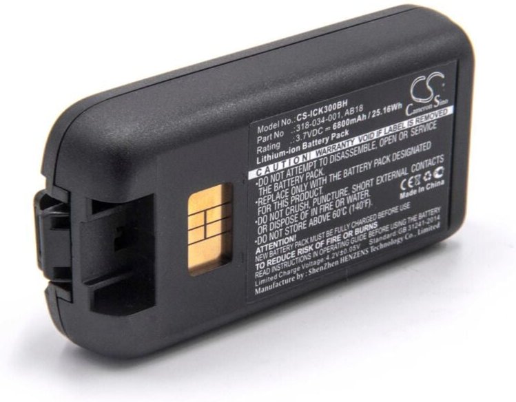 Vhbw - Akku Ersatz für Intermec AB18 für Barcodescanner pos (6800mAh, 3,7V, Li-Ion)
