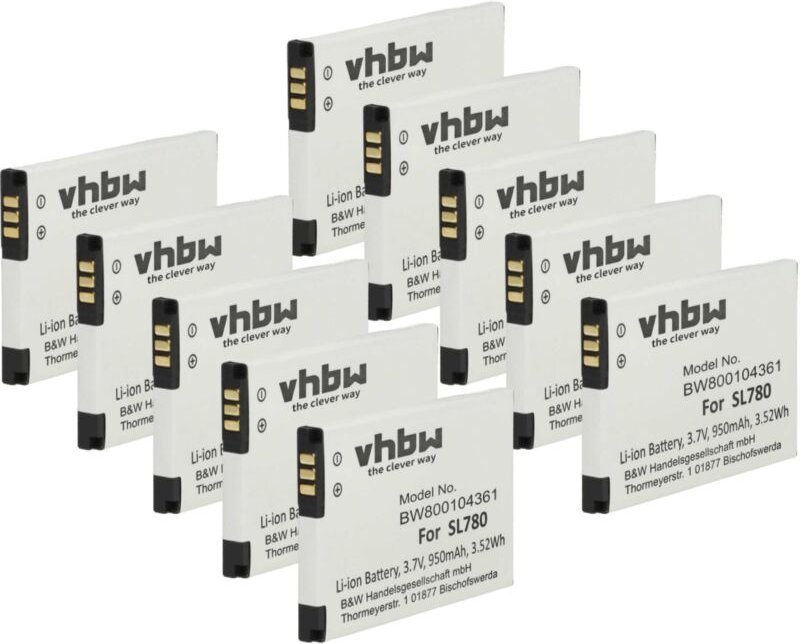 10x Akku kompatibel mit Bintec-Elmeg D141 dect schnurlos Festnetz Telefon (950 mAh, 3,7 v, Li-Ion) - Vhbw