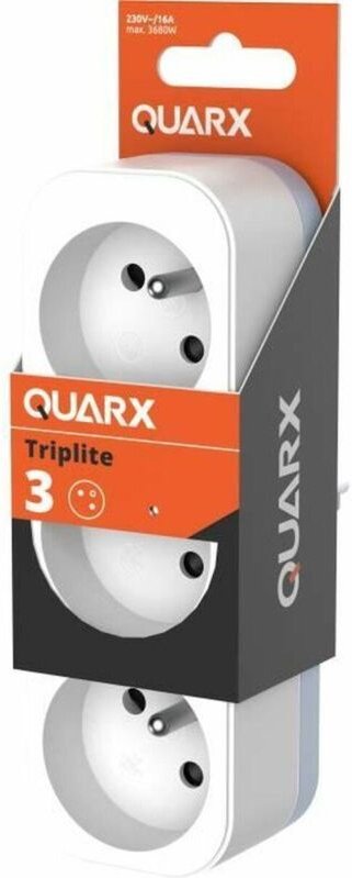 Triplite Steckdose mit 3 Anschlüssen in Weiß und Grau