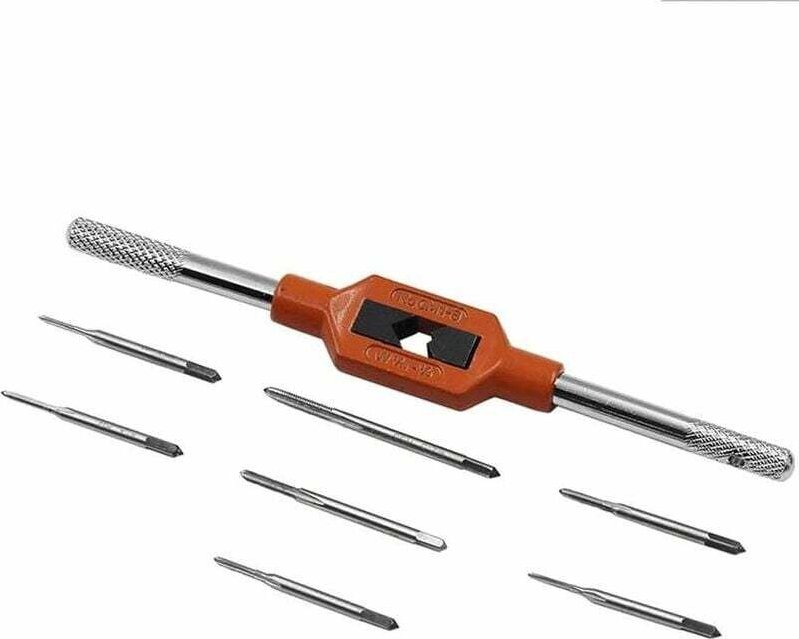 Gewindebohrer- und Schneideisen-Set, Mini-Handgewindeschneideisen, metrisches DIY-Bohrwerkzeug, Gewindeschneiden-Set M1,...