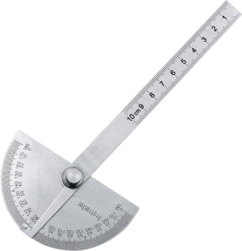 Thumbnail - WINKELMESSER 0-180 EINSTELLBARE UNIVERSALSCHEIBE Konstruktion Aluminium LINEAL