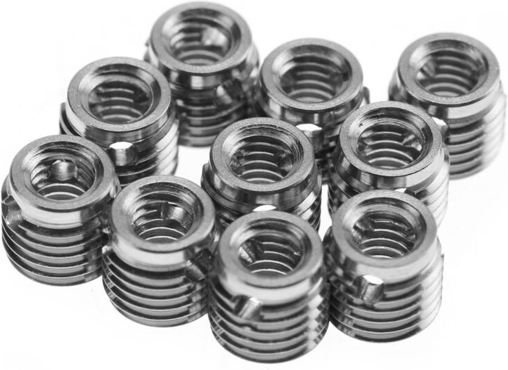 10 Stück selbstschneidende Gewindeeinsätze aus Edelstahl 307 (Innengewinde M50,8, Außengewinde M81,0)