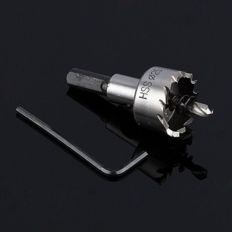 Lochsäge Cutter Tool Bohrer mit Schraubenschlüssel für Edelstahl Gusseisen Holz 25mm - Ej.life
