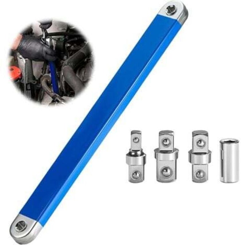 Thumbnail - Versetzte Verlängerungsschlüssel, versetzte Verlängerungs-T-Stück, schlagbereites Steckschlüssel-Werkzeug mit 1/2", 1/4"...