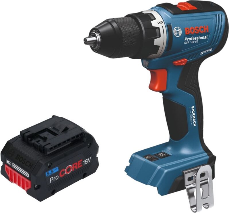 Bosch gsb 18V-65 Professional Akku Schlagbohrschrauber 18 v 65 Nm Brushless + 1x ProCORE Akku 5,5 Ah - ohne Ladegerät