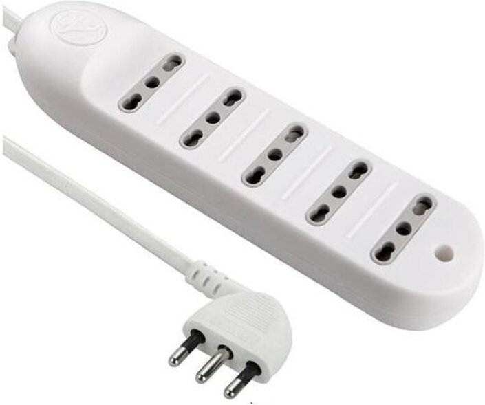 Mehrfachsteckdose 5 Steckdosen Zweiwertigen Stecker 16A Platzsparend