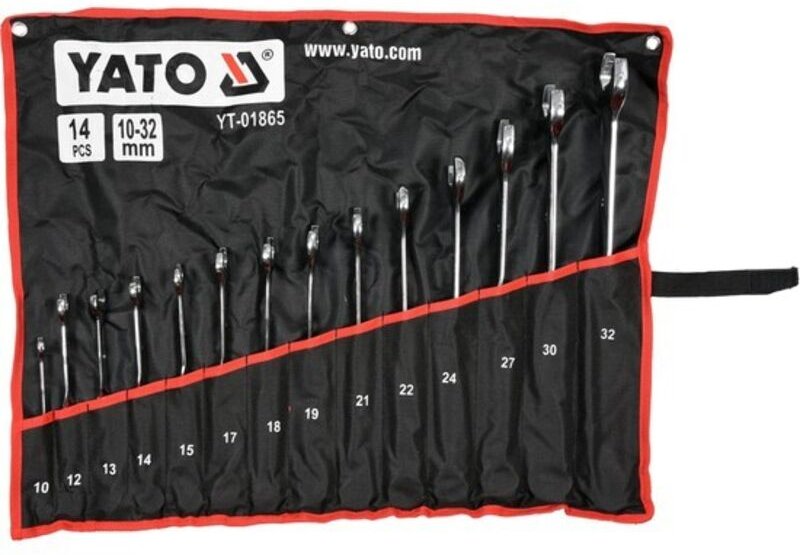 Satz verdrehter Maulschlüssel 10-32 mm, 14-teilig – YT-01865