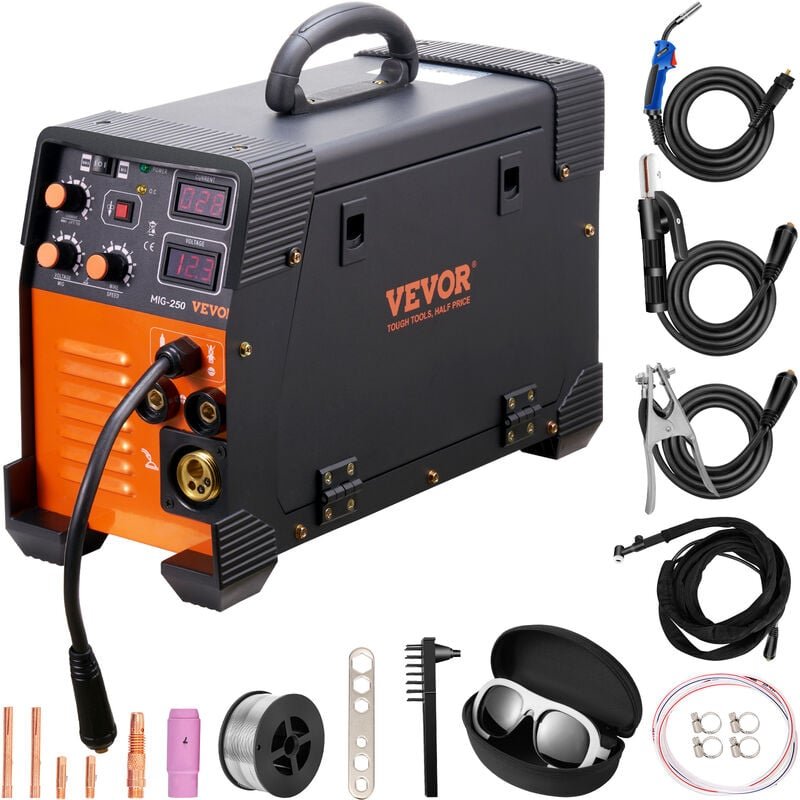 Thumbnail - Mig/mma/tig 3 in 1 Schweißgerät 50–250A Fülldrahtschweißen(0,8 mm & 1 mm) IGBT-Technologie 2,2–12m/min Drahtgeschwindigk...