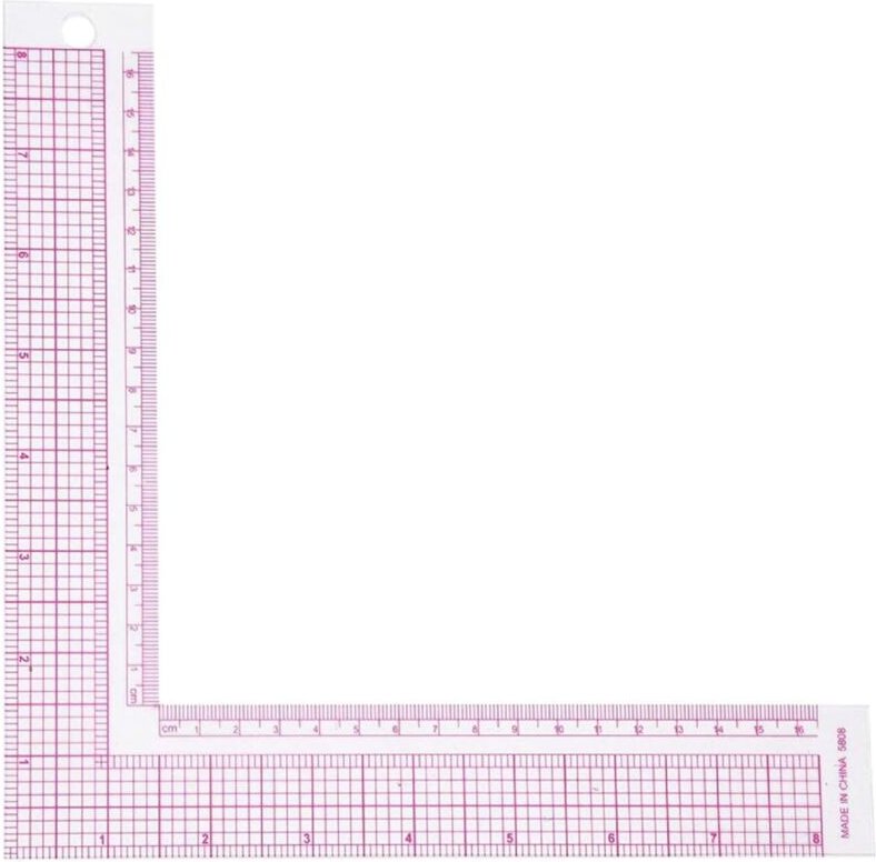 Stück L-förmige Winkelmesser, Nähmaßstab, 90°-Winkelmesser, Nähzubehör, L-förmiges Nähzeichenwerkzeug – 15 cm