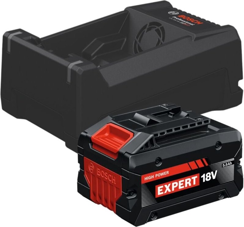 Bosch 1x EXBA 18V-55 + GAL 12V/18V-80 EXPERT Starter Set 18 V 1x Akku 5,5 Ah + Ladegerät 8 A AMPShare