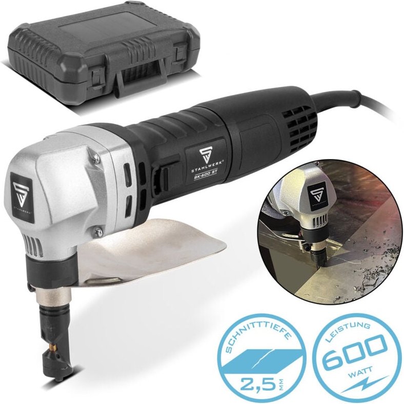 Blechknabber BK-600 st mit 600W und 2.000 U/min bis 2,5mm Schnitttiefe - Stahlwerk