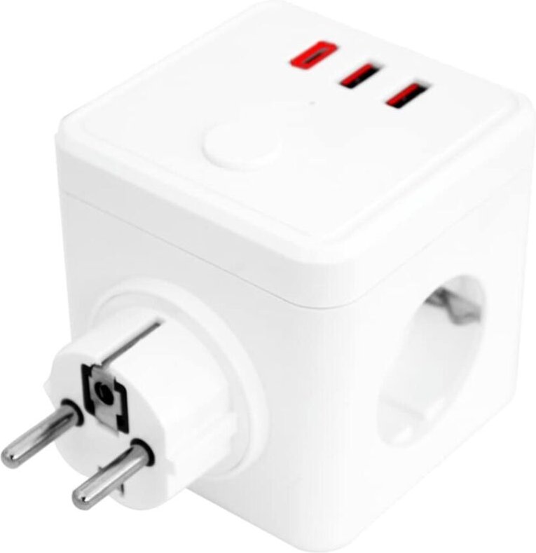 Stecker- und Steckdosensatz Silver Electronics E-BLOCK 3 Weiß 230 V 16A